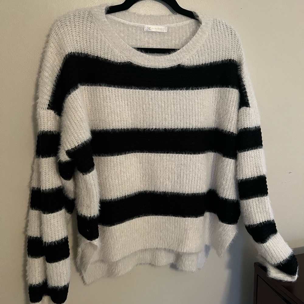 Chunky knit striped sweater